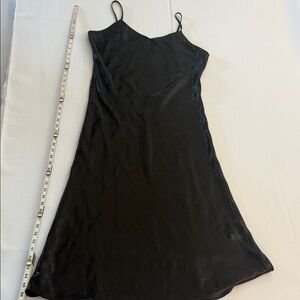 Joe Fresh Black Satin Chemise. Midi. Size L